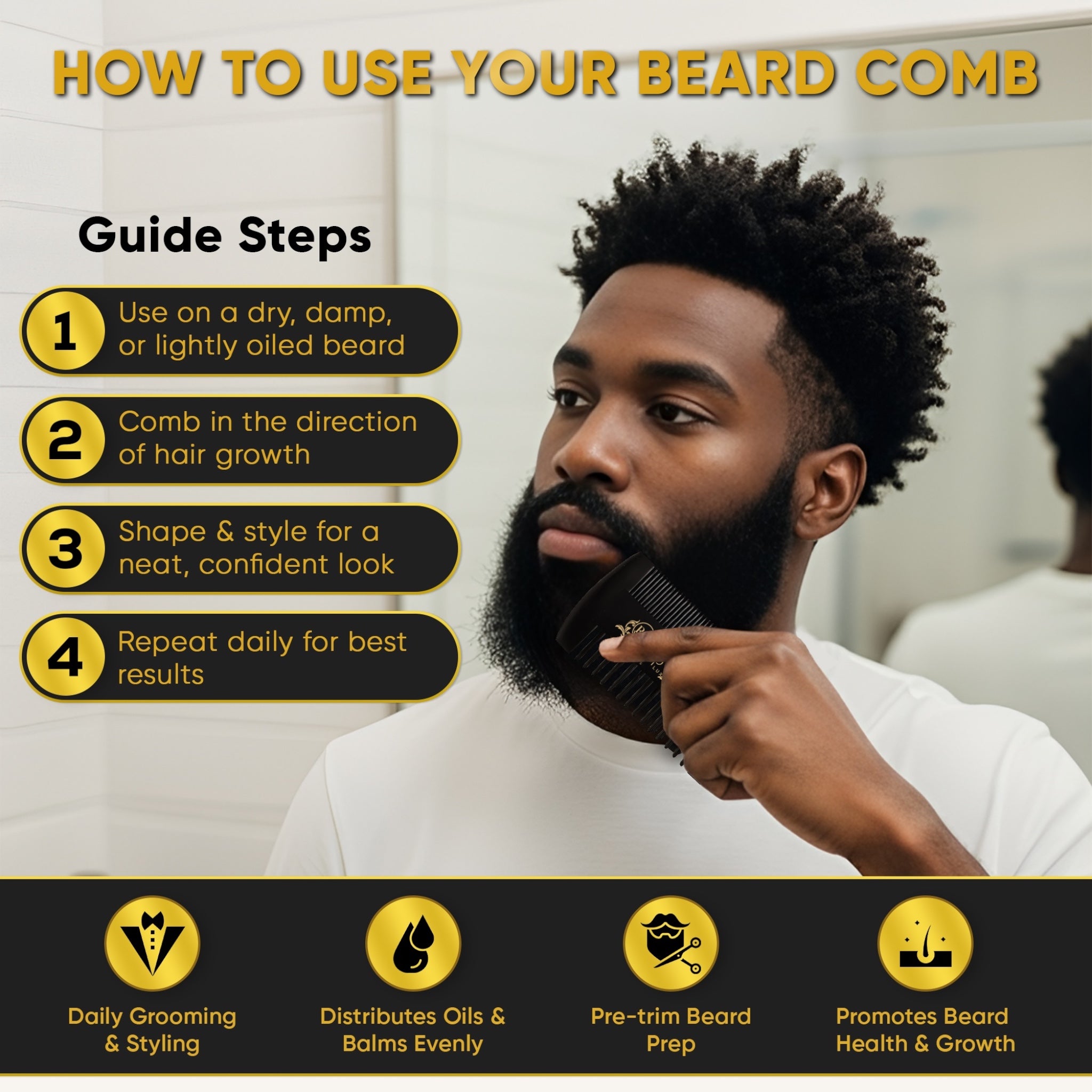 Alpha Beard Comb